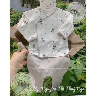Bộ sơ sinh dài tay sợi tre Avaler