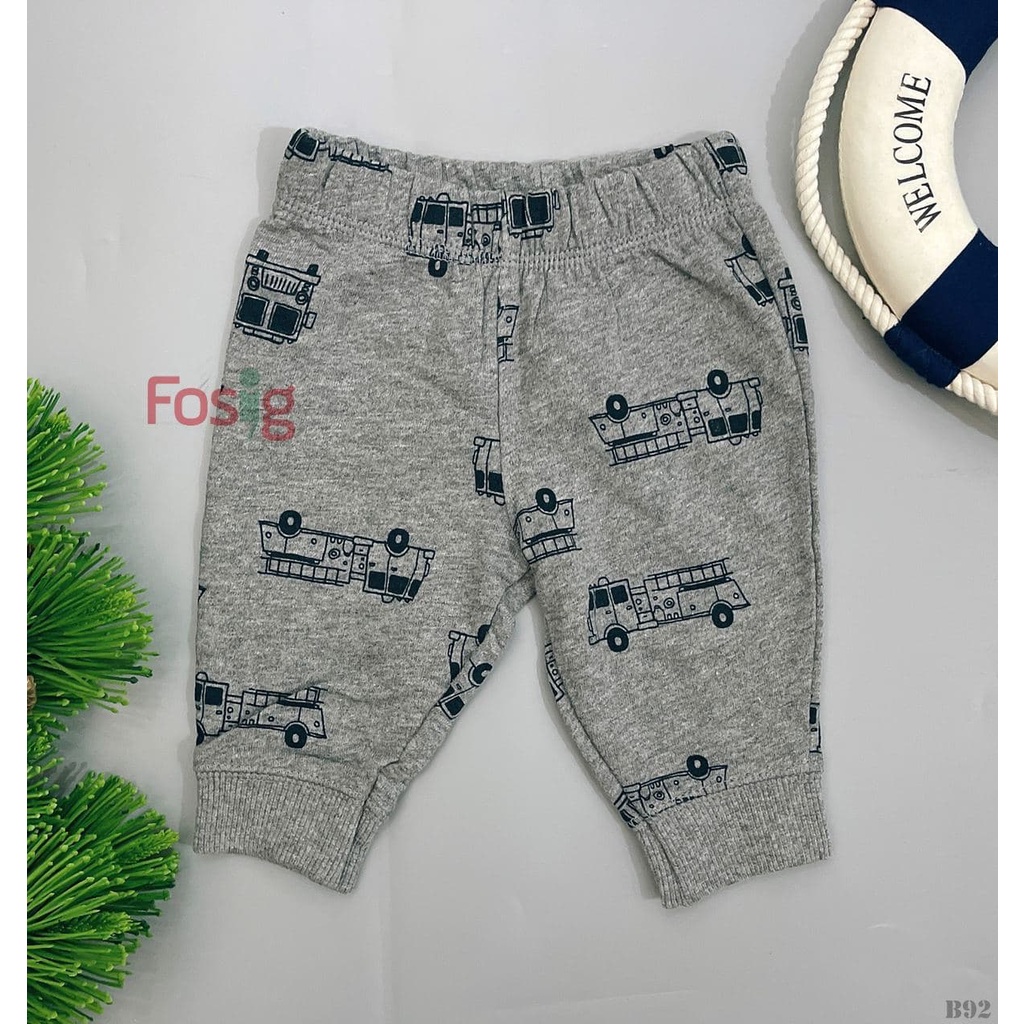 [6-7kg] Quần Thun Dài Bé Trai Cter - Xám Xe Đen