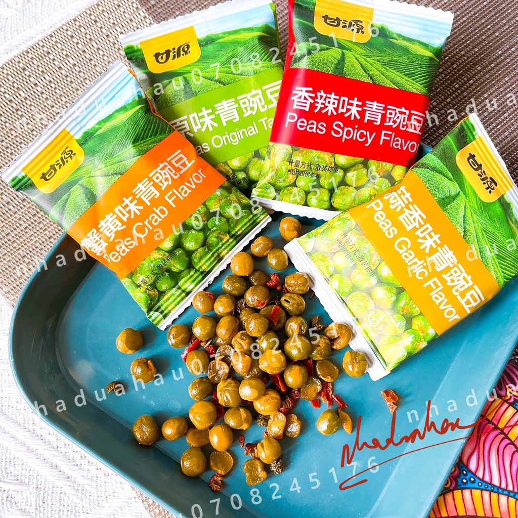 Lẻ 1 gói đậu hòa lan/ đậu ngự/ phộng lạc tẩm vị ăn vặt Hongkong gói mini 18gam