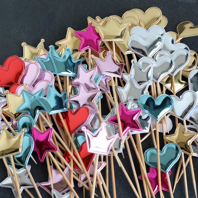 Bộ 50 Ngôi Sao Năm Cánh Bằng PU Trang Trí Bánh Kem Sinh Nhật