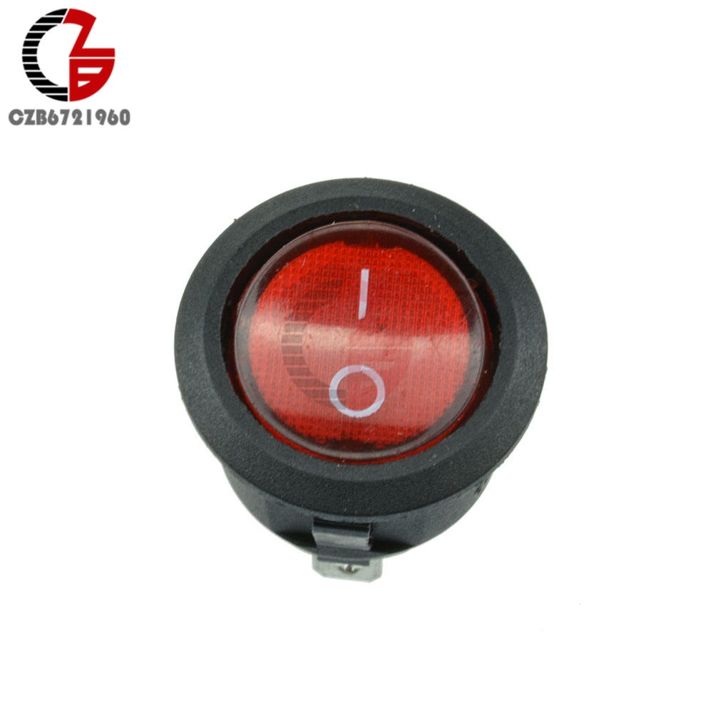 Công TắC On-Off Mini 3Pin SPDT ĐèN LED Đỏ 6A 250V 10A 125V AC Chuyên DụNg