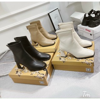 GIÀY BOOT NỮ DA MỀM ÊM CHÂN GÓT CAO 7P THỜI TRANG