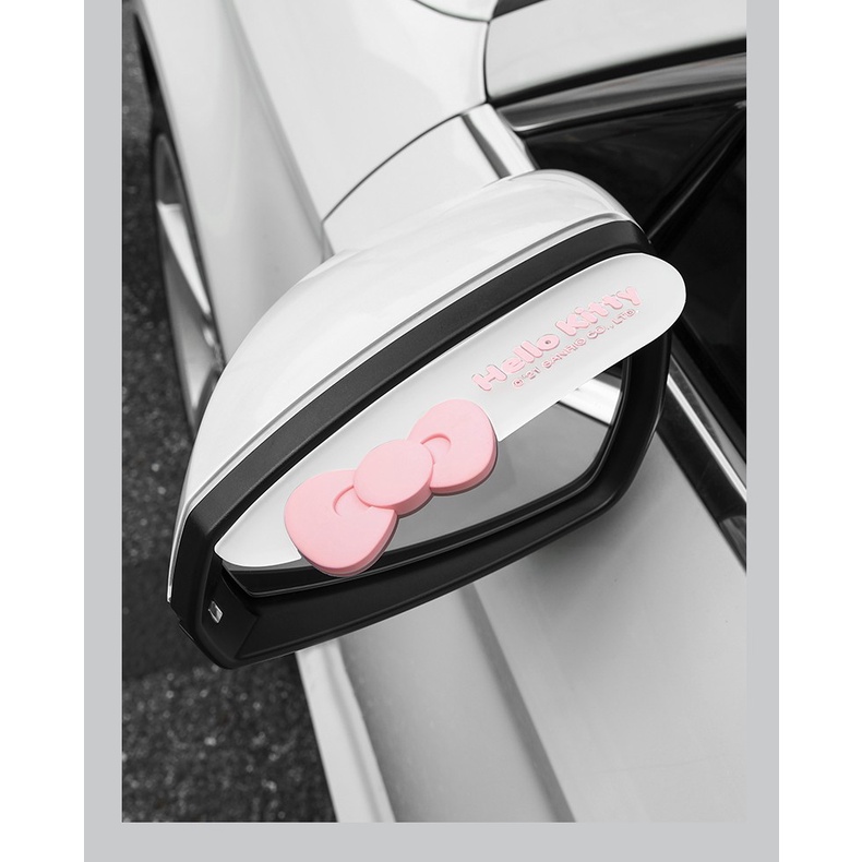 MIẾNG CHE MƯA CHO 2 GƯƠNG CHIẾU HẬU XE Ô TÔ HÌNH GẤU BROWN LINE FRIENDS VÀ HELLO KITTY DỄ THƯƠNG