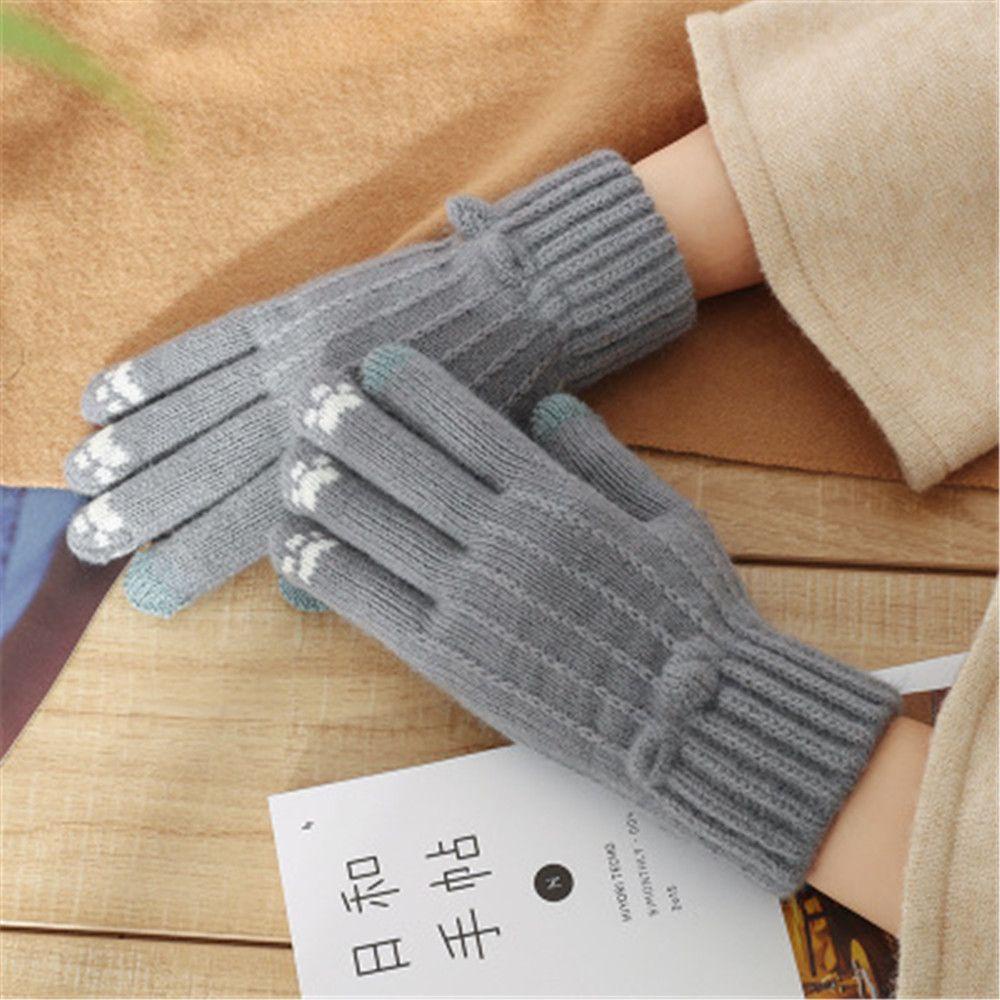 Găng Tay Dệt Kim Mềm Mại Hình Mèo Hoạt Họa Dễ Thương Cho Nam Và Nữ 1 Tuổi
