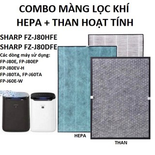 Combo màng lọc sharp fp-j60e-w và fp-j80ev-h