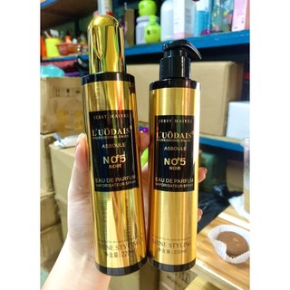 Xịt dưỡng, gel tạo kiểu tóc hương nước hoa l’uôdais no5 220ml