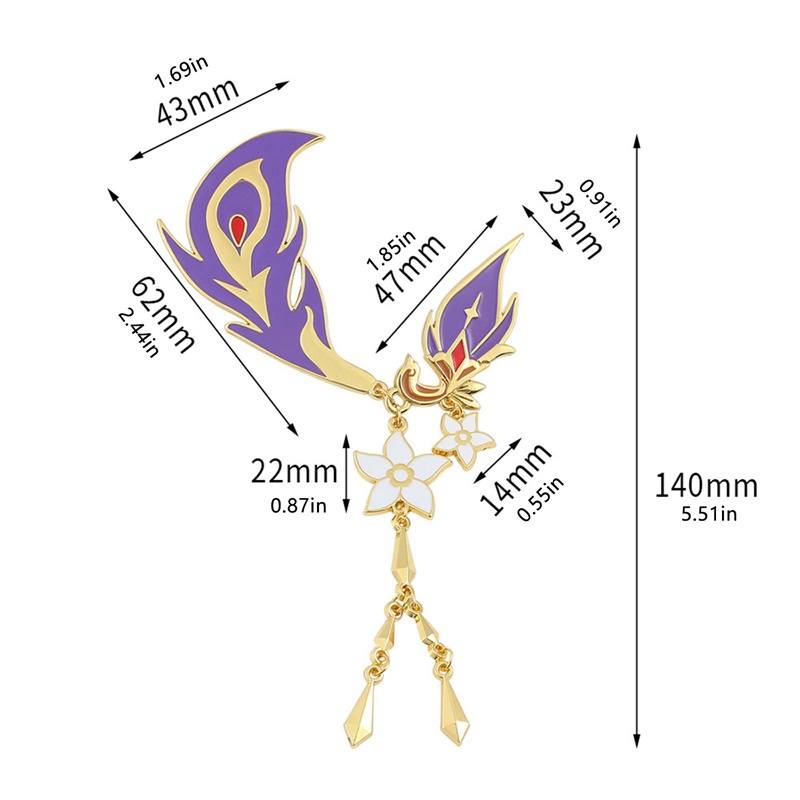 Huy Hiệu Cài Áo Hình Lông Vũ Aether Aasleaty Mới