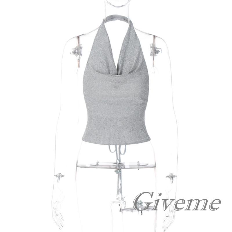 Áo Tank Top Không Tay Hở Lưng Thời Trang Mùa Hè Cho Nữ