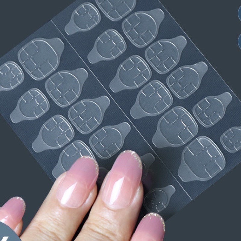 24 Miếng keo dán móng tay giả Nail box trong suốt bộ 24 miếng dán_NAIL BOX