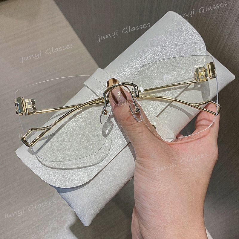 Kính Mát Gọng Lớn Không Viền Chống Ánh Thời Trang