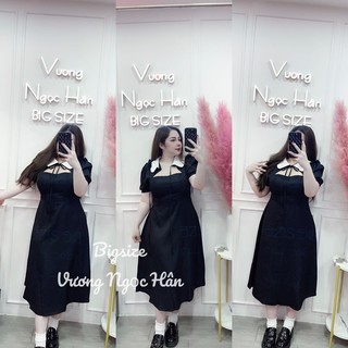ĐẦM TIỂU THƯ DÀI CỔ SEN CỘT NƠ CỔ BIGSIZE
