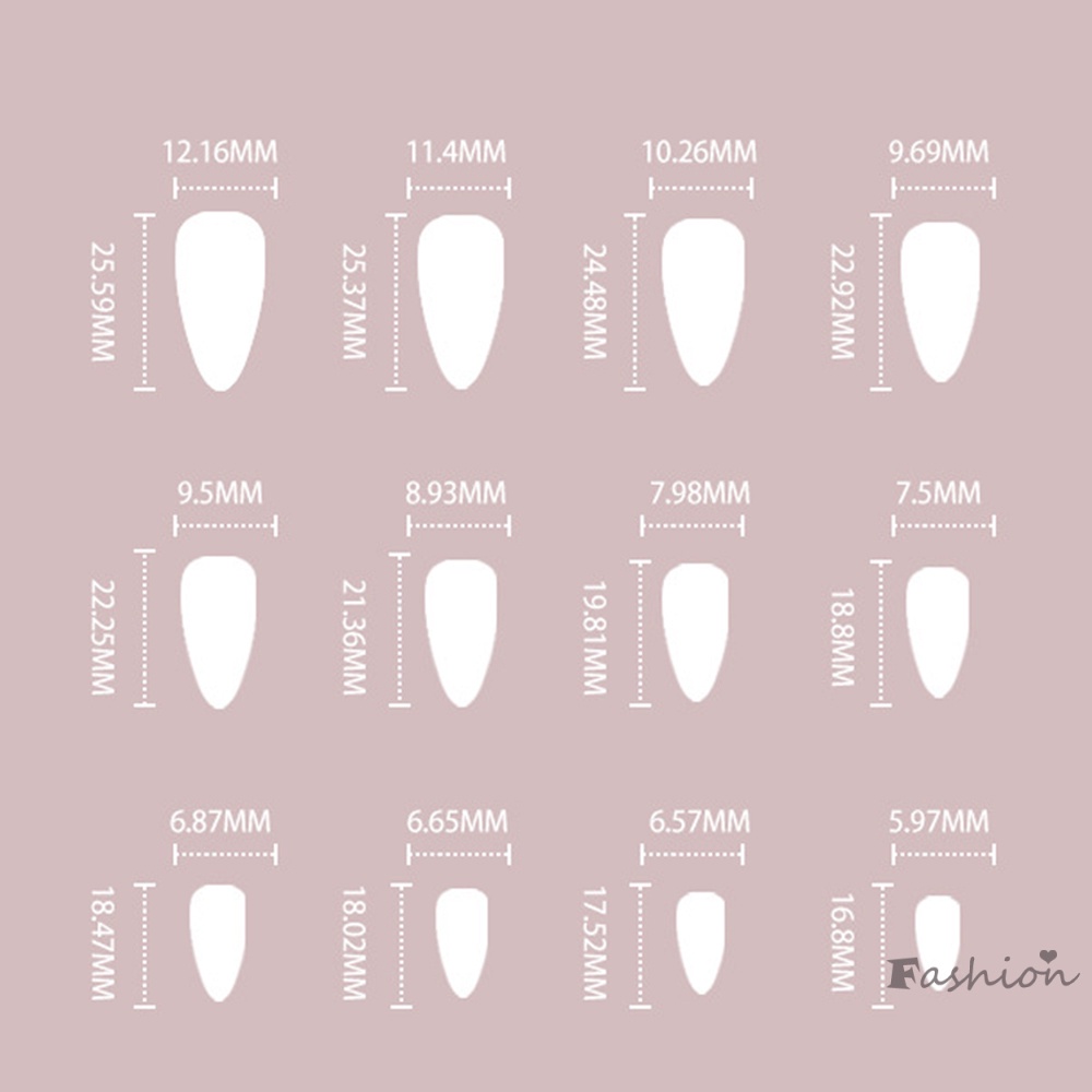 Bộ Móng Tay Giả Màu Sắc Gradient Lâu Trôi Dễ Sử Dụng