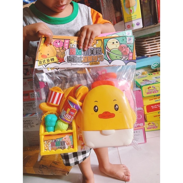 Bộ đồ chơi tủ lạnh nhà bếp hình gấu