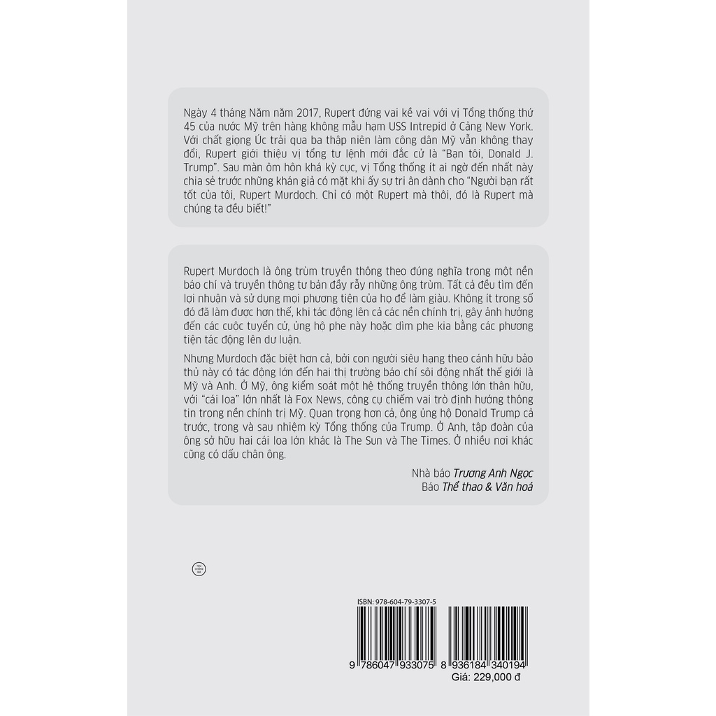 Sách - GIA TỘC MURDOCH - Ông trùm truyền thông Rupert Murdoch đã kế thừa di sản và xây dựng đế chế truyền thông khổng lồ