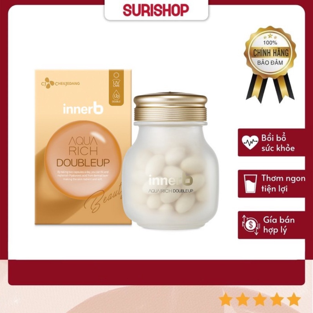 Viên Uống Cấp Nước Và Collagen Innerb Aqua Rich Double Up 70 Viên
