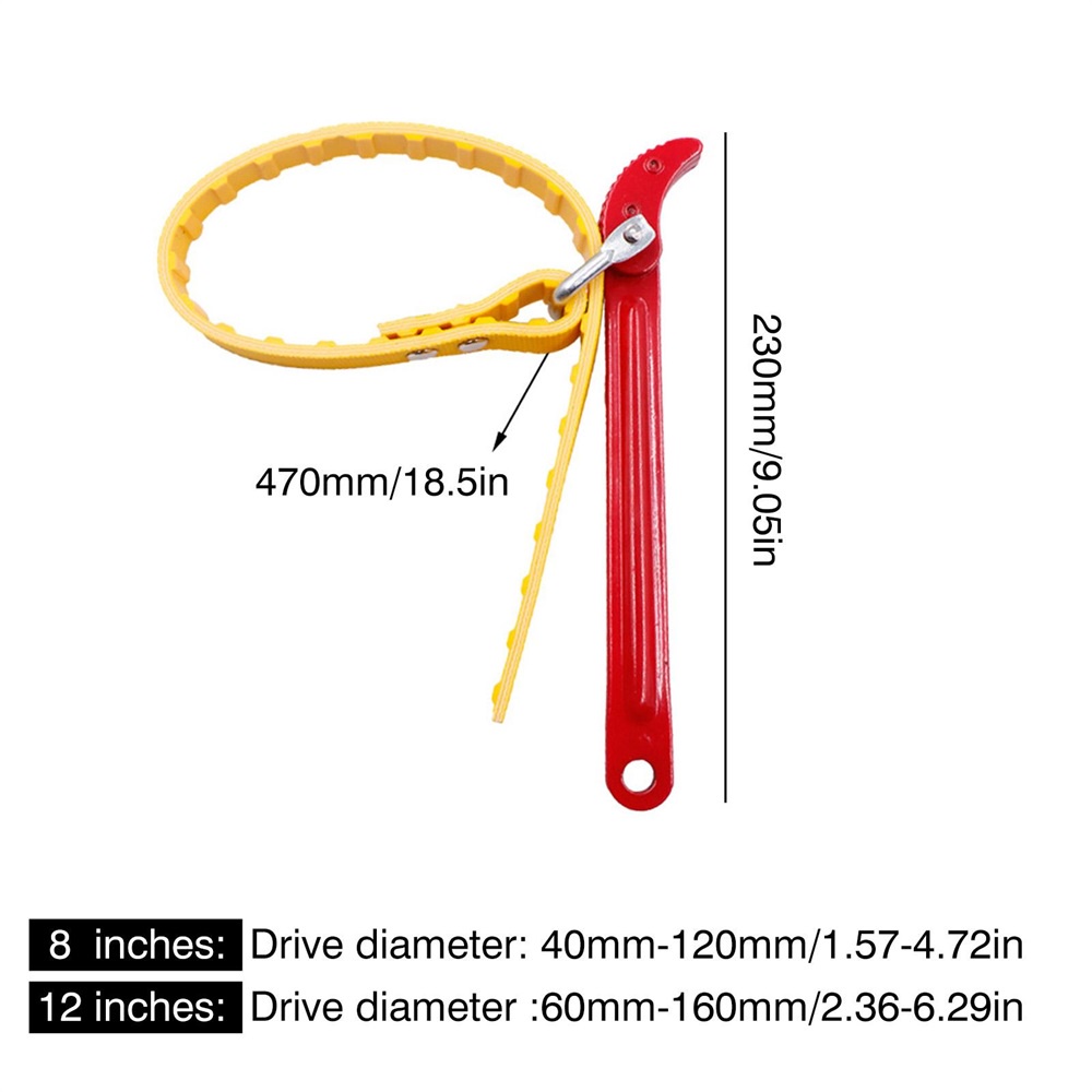 Cờ lê lọc dầu dây đai AIDEEPEN 8/ 12 inch có thể điều chỉnh thông dụng