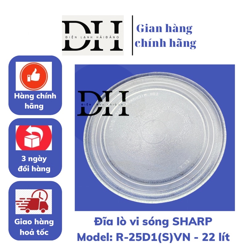 Đĩa lò vi sóng Sharp R-25D1(S)VN 22 lít chính hãng
