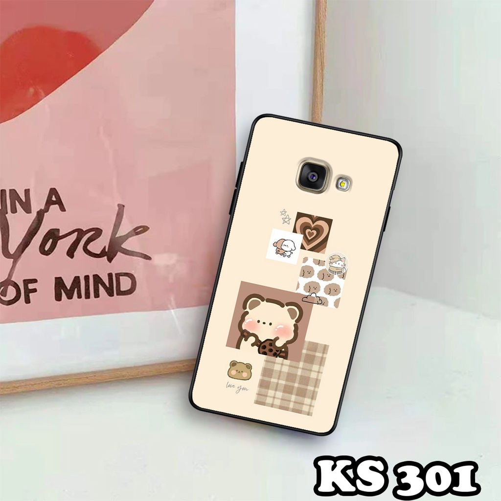 Ốp lưng Samsung A7 2016 - A5 2016 - A3 2016 - Ốp in hình Gấu&amp;Thỏ siêu xinh - Lưng nhám viền TPU chống trầy xước