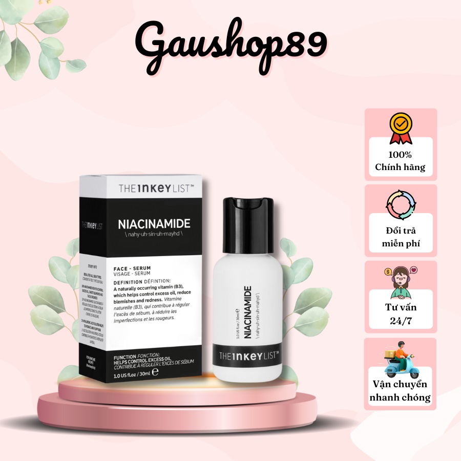 [THE INKEY LIST] [30ml] Serum trị mụn, hỗ trợ phục hồi da The Inkey List Niacinamide 30ml