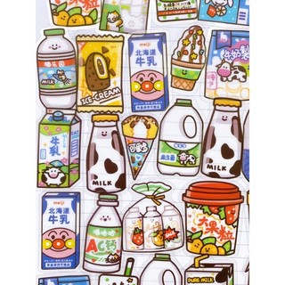 Dairy Products Bujo Stickers 40 miếng (hình dán trong suốt trang trí)