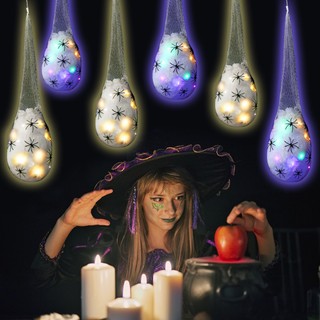 Mạng Nhện Phát Sáng Treo Trang Trí Halloween