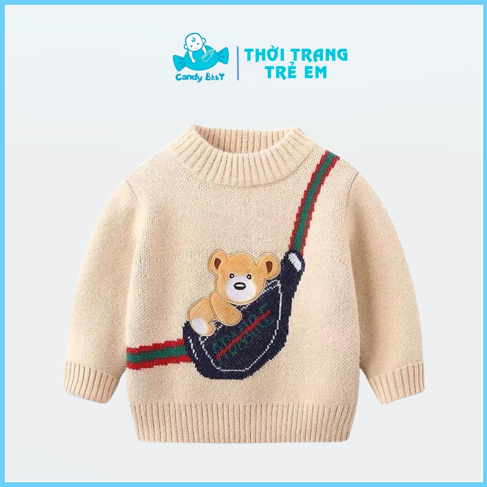 Áo Len Dài Tay Hàng 2 Lớp Quảng Châu Cao Cấp Nhiều Họa Tiết Cho Bé - Candy Baby