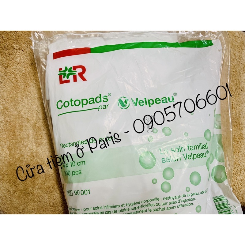 BÔNG TẨY TRANG PHÁP 200 miếng 8cm x 10 cm (200 miếng - bill Pháp)