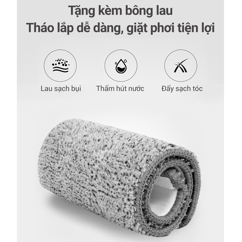 Bộ lau nhà tự vắt thông minh Life360 AL-CL21, cây lau nhà 360 độ - Hàng Chính Hãng