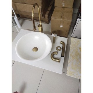 Vòi rửa mặt đồng thau thiên nga cao cấp đồng thau. 999