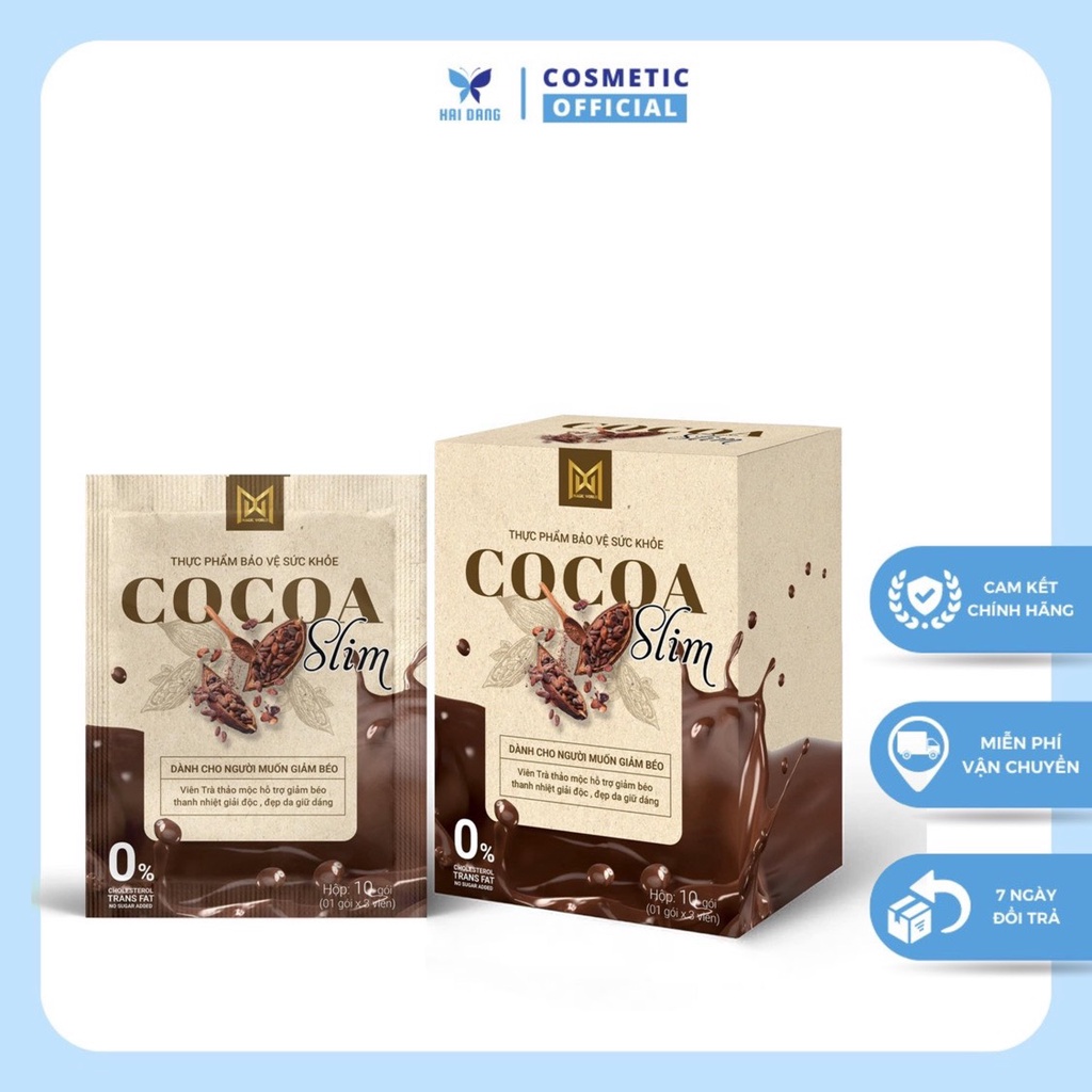 MẪU MỚI GIẢM CÂN COCOA SLIM HỘP 10GÓI+Diet 3Day