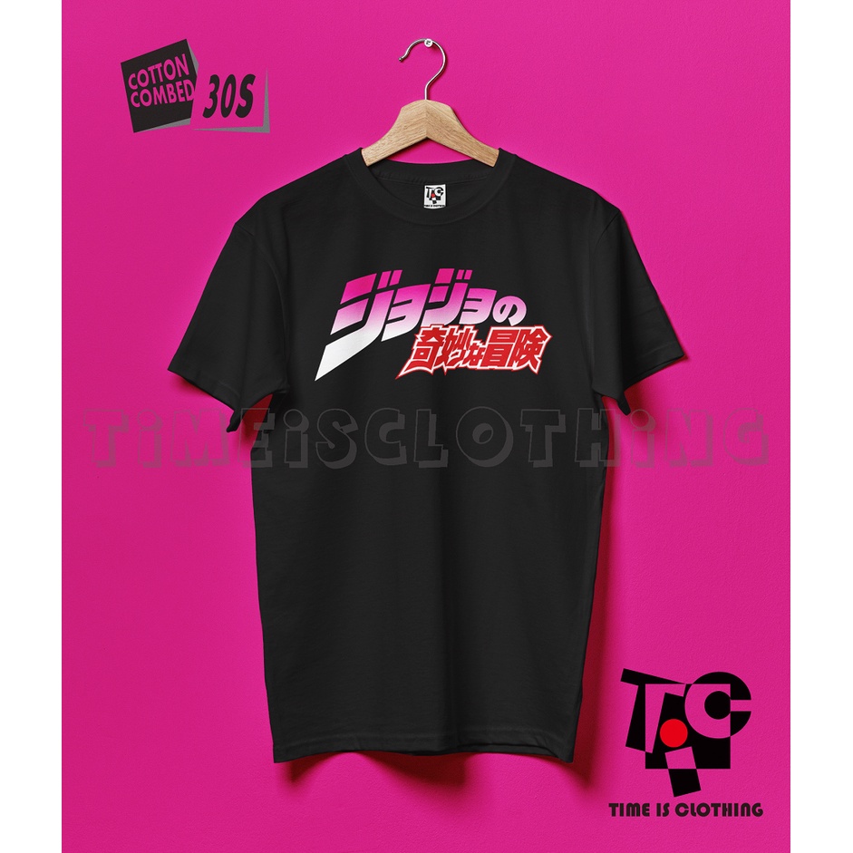 Áo thun Anime Nhật Bản Jojo bizzare phiêu lưu Logo / jojo kỳ lạ phiêu lưu / manga anime áo thun 3