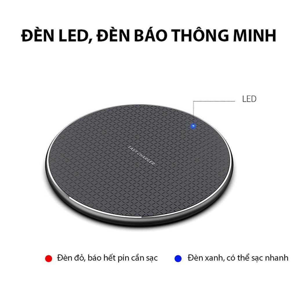 Đế Sạc Nhanh Không Dây Cao Cấp Cho Điện Thoại Samsung, Iphone KD21