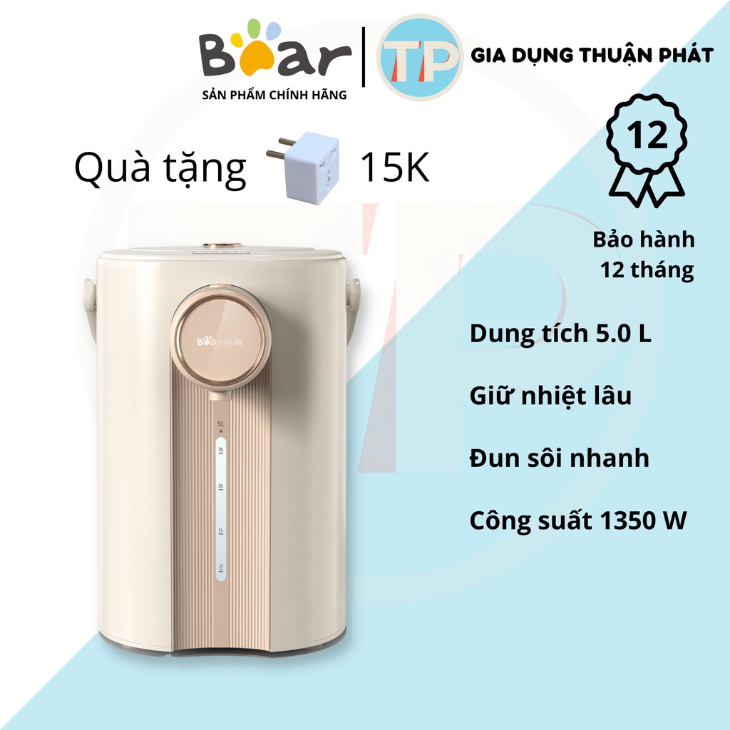 Bình thủy điện Bear ZDH-H50E1, giữ nhiệt tích hợp khử clo, đun nước nhanh sôi, cách nhiệt tự động