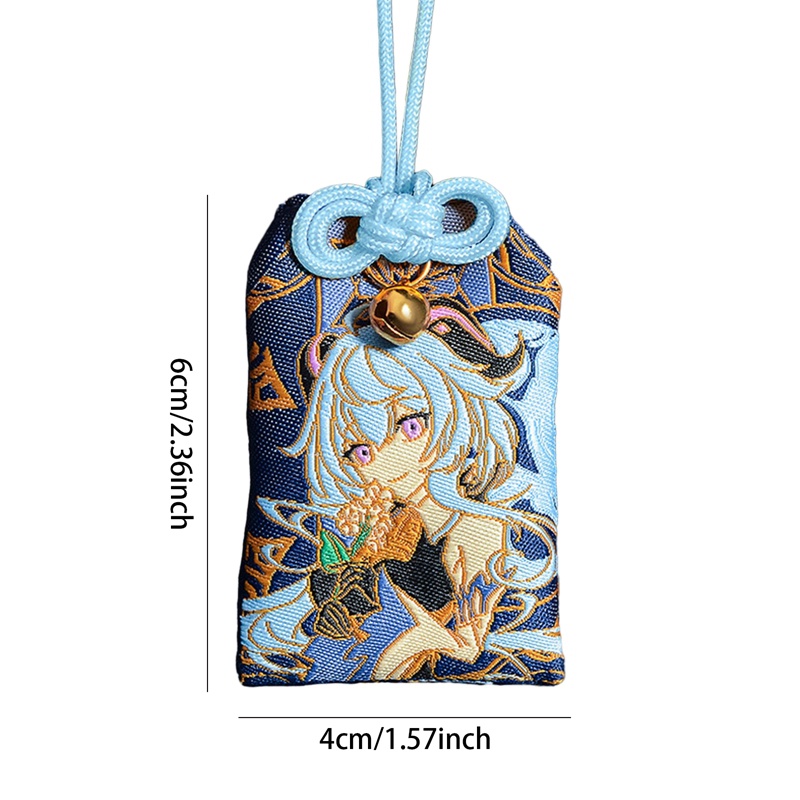 Tmdbyx Genshin Va Chạm Zhongli Xiao Yae Miko Mặt Dây Chuyền Cầu Nguyện Omamori Cầu Nguyện May Mắn