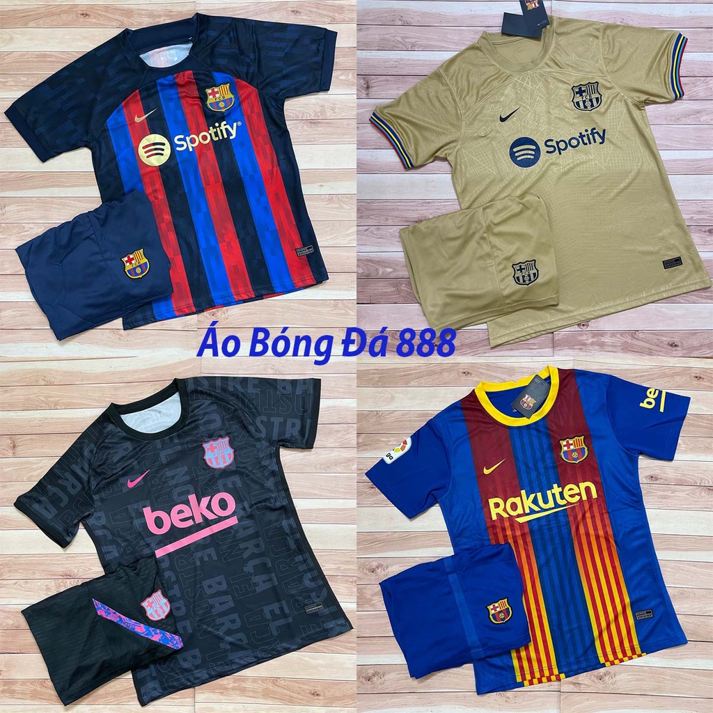 Áo Bóng Đá CLB Barcelona Mùa 22/23 - Chuẩn Mẫu Thi Đấu - Vải Polyester Gai Thái