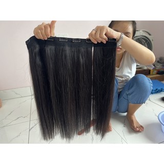 Tóc kẹp phím 2 dải tóc thật 60cm