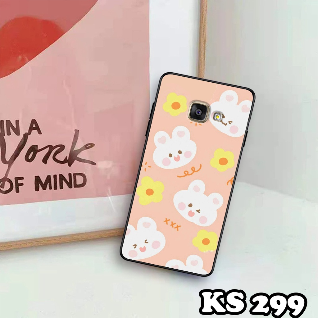 Ốp lưng Samsung A7 2016 - A5 2016 - A3 2016 - Ốp in hình Gấu&amp;Thỏ siêu xinh - Lưng nhám viền TPU chống trầy xước