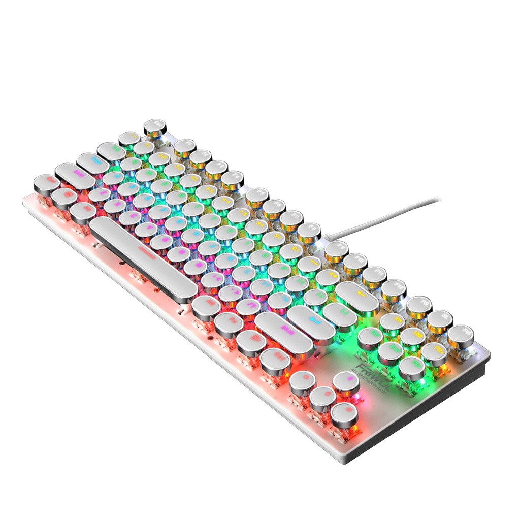 Bàn Phím Cơ Chơi Game 87 Phím RGB Có Đèn LED Nền Dành Cho Windows PC