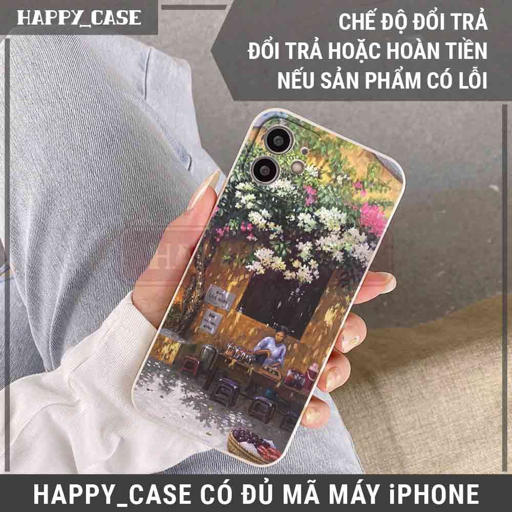 Ốp iPhone SD2013 Hình Quán Trà Đá Tranh Sơn Dầu Chống Sốc iPhone Happy Case