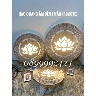 ĐÈN HÀO QUANG ÂM ĐÈN 1 MÀU 4 TẤC ( Remote )