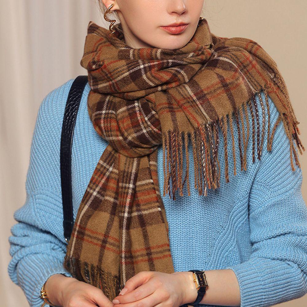 Khăn Choàng Cổ Dệt Kim Mềm Mại Giữ Ấm Cho Nữ VANES1