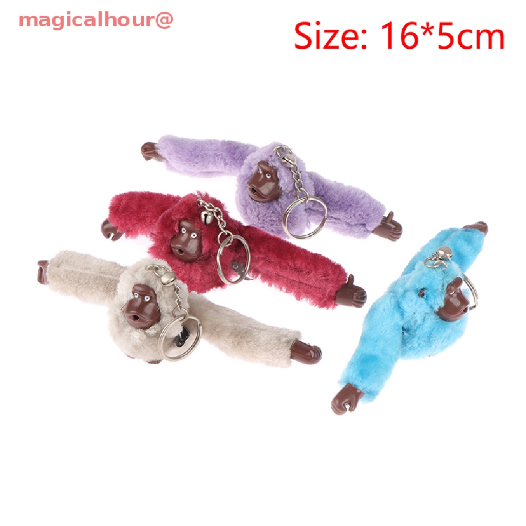 Magicalhour Móc Khóa Khỉ Nhồi Bông Đáng Yêu Dành Cho Túi Xách / Xe Hơi Mới