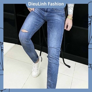 Quần Jean Nam, Quần Bò Nam, Chất Bò Co Giãn, Mẫu Mới Phong Cách Thời Trang DieuLinh Fashion.