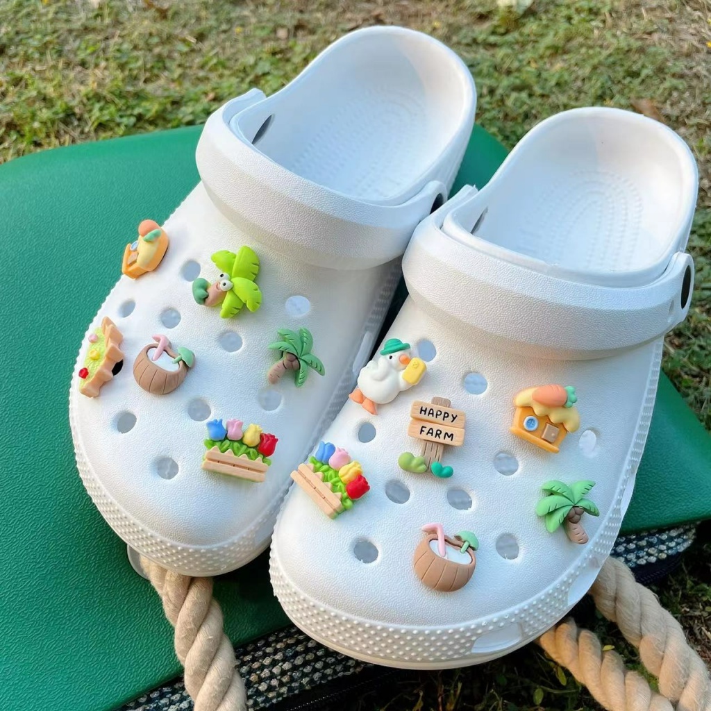 6/12pcs shoe 3D charm set- sticker gắn dép cross dép cross cros dép cá sấu sandal-AA04