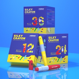 bút sáp màu lụa 12 - 24 - 36 màu Silky Crayon hãng Mideer an toàn, dễ giặt