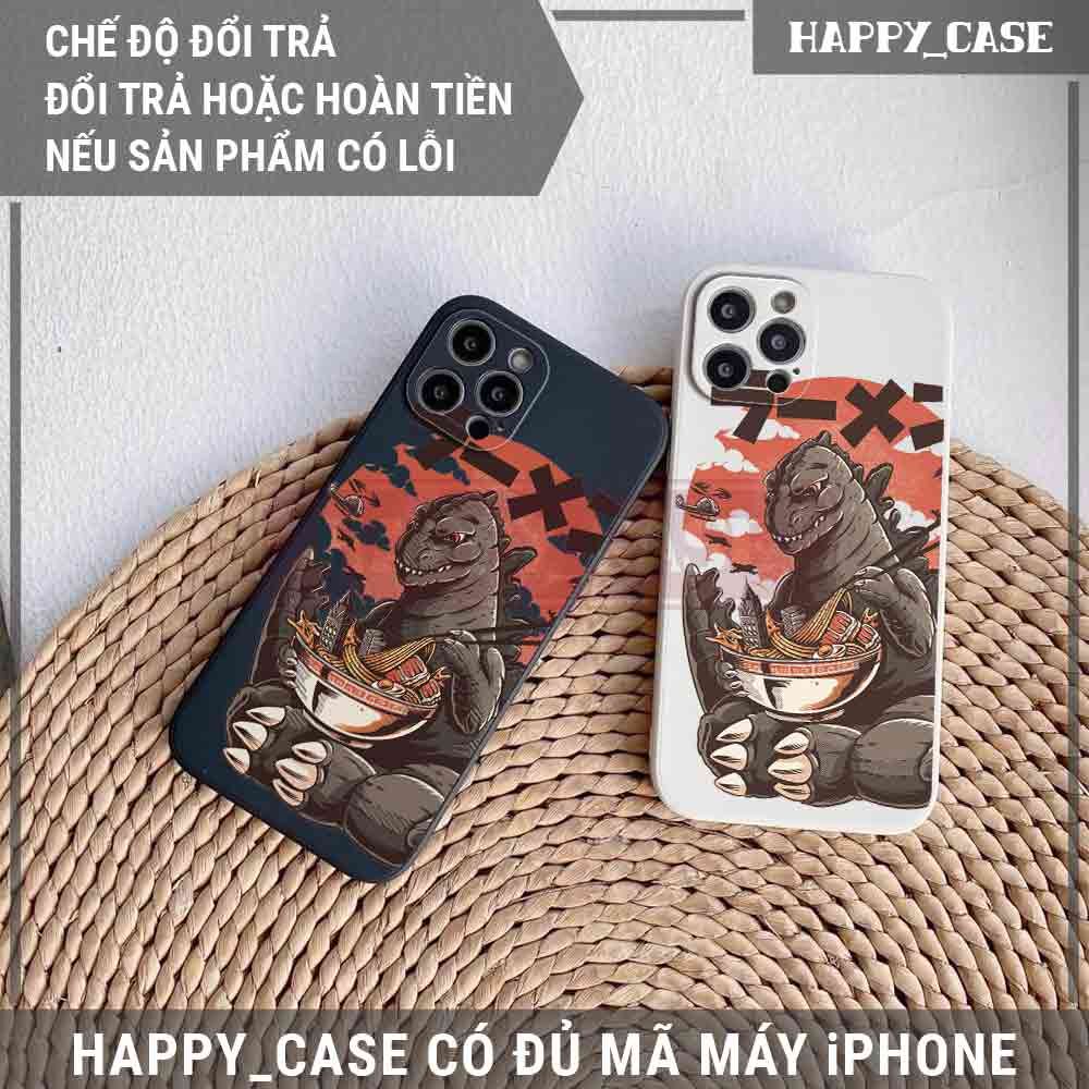 Ốp iPhone NB178 Hình Gozila Ăn Mì Chống Sốc iPhone Happy Case