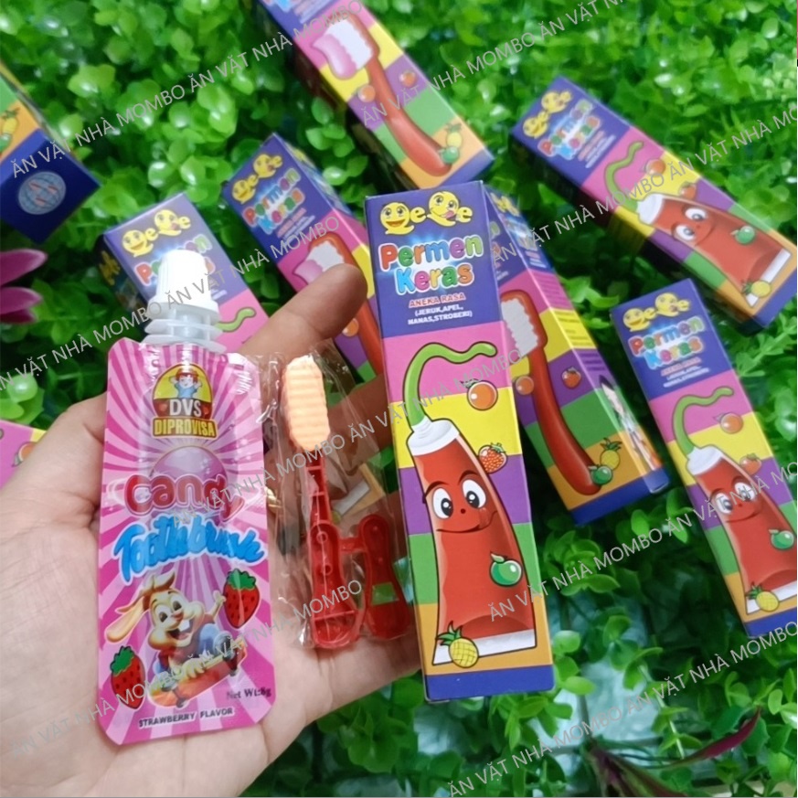 Kẹo mút bàn chải đánh răng monkey