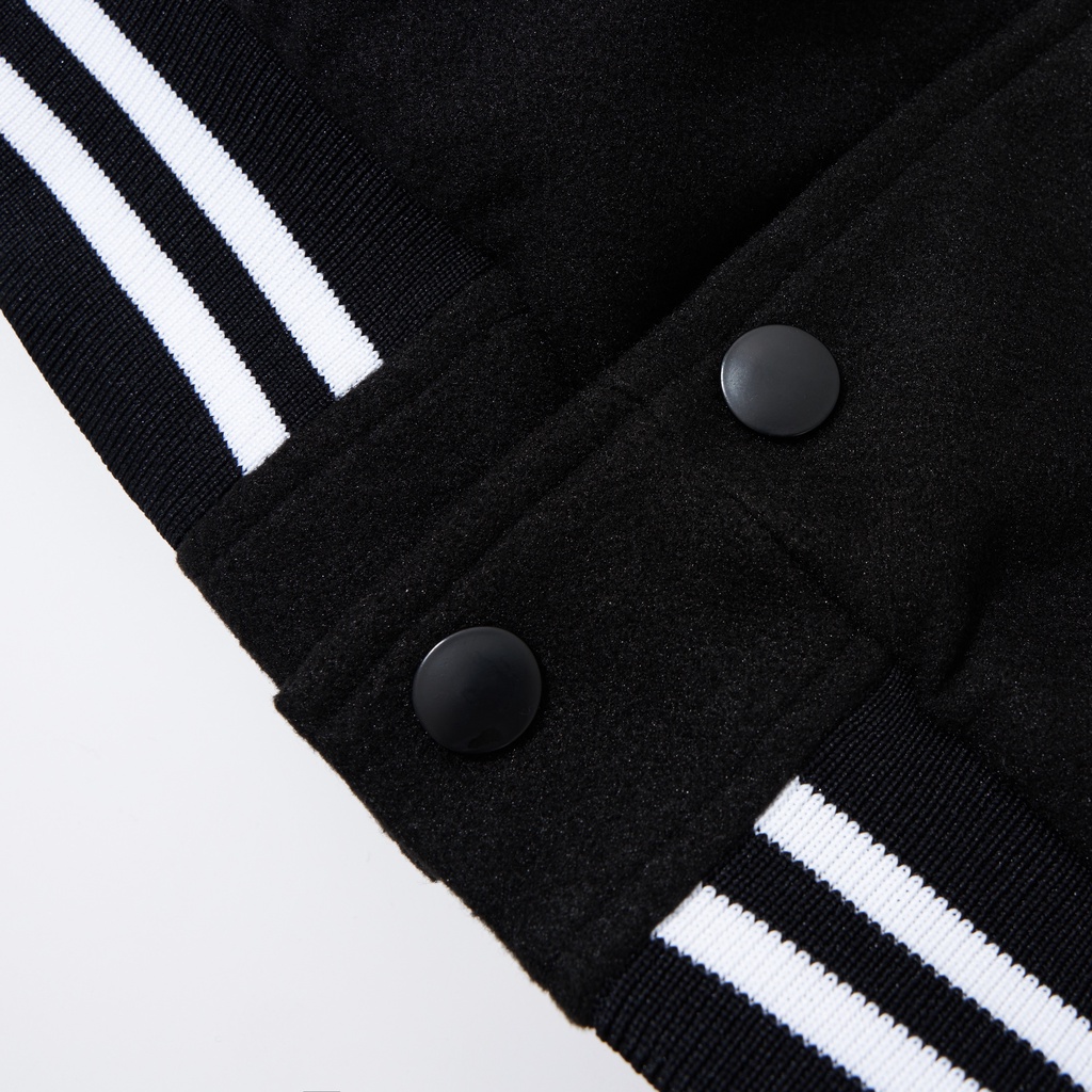 Áo Khoác Varsity MAKEIT ATINO Vải Dạ Mix Da PU Hàn Quốc Phong Cách Trẻ Trung Chuẩn Form Nam AD1.8999