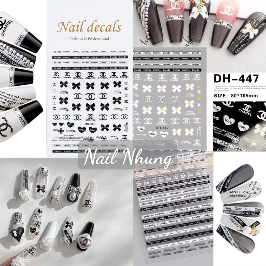 Miếng dán móng tay Sticker nail thương hiệu [DD-DH]