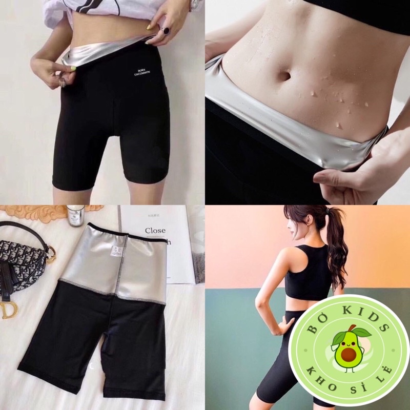 Quần Sinh Nhiệt Đổ Mồ Hôi Tan Giảm Mỡ Gen Nịt Bụng Định Hình Eo Tập Gym Yoga Thể Dục Thể Thao Đốt Cháy Nữ [Hàng Loại 1]
